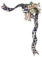 border with leopard pattern