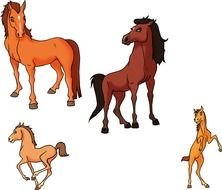 Clip art of horses
