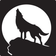 Wolf Howling At Moon N6