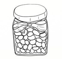 coloring page with candy jar