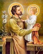 St Joseph And Jesus drawing