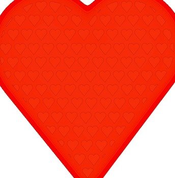 Cartoon Red Valentine Hearts