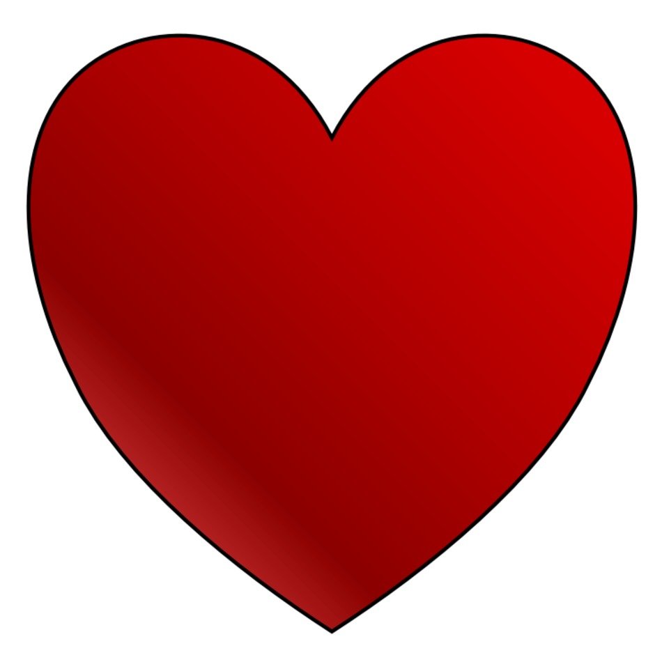 Red Valentine Heart Clip Art N3