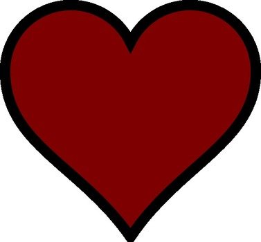 Dark Red Heart Clip Art