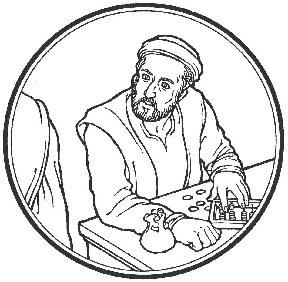 Coloring Page Matthew Tax Collector