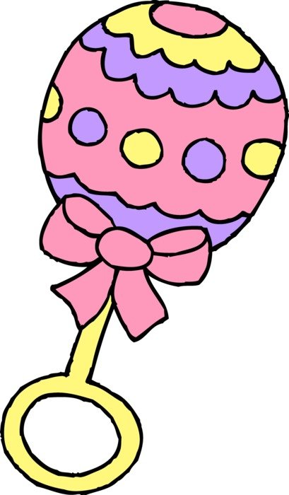 Baby Girl Rattle Clip Art Free