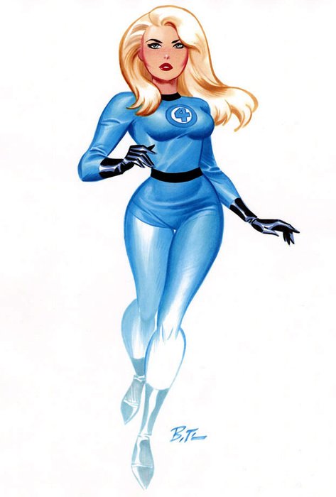 Invisible Woman drawing