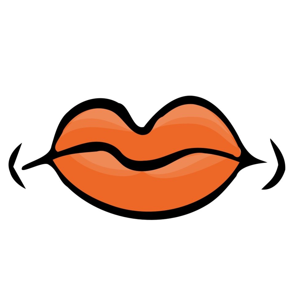 Drawn pursed lips free image download