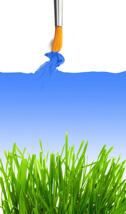painting, concept, brush at blue sky