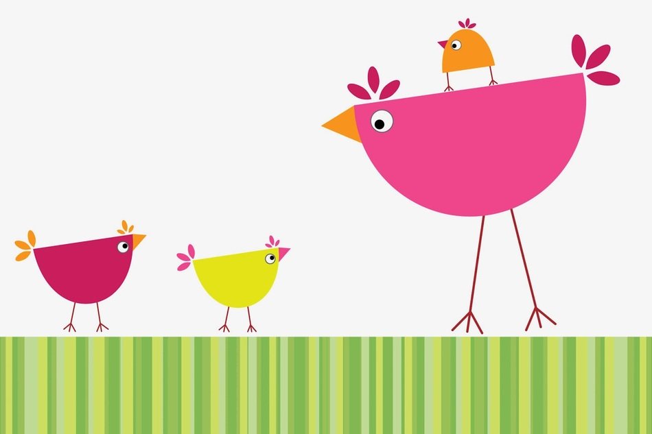 babysitter as an abstract bird