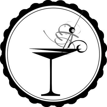 Martini Glass Clip Art Black And White N2