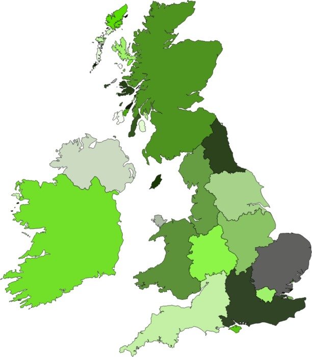 Ireland UK Map