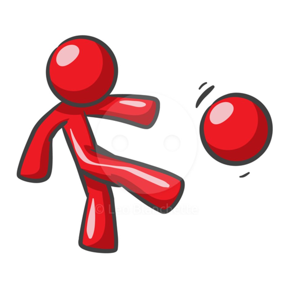 Design Mascot Kicking Ball Stock Image