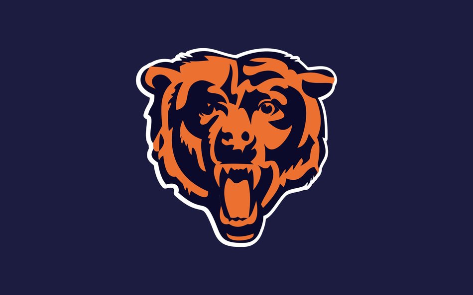 bear head on dark blue background