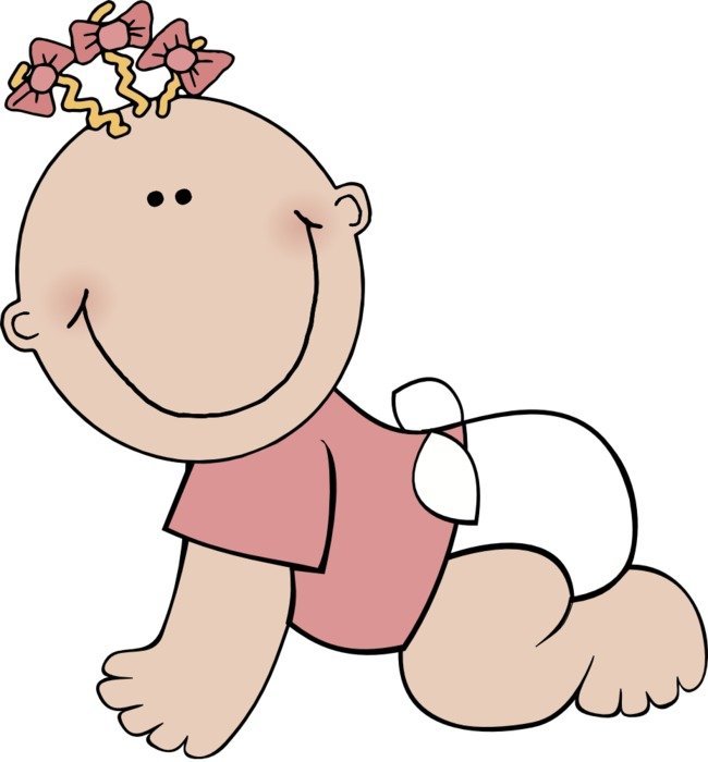 İllustration of Baby Girl
