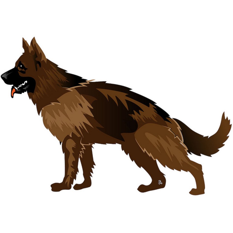 German Shepherd Images Clip Art Vector