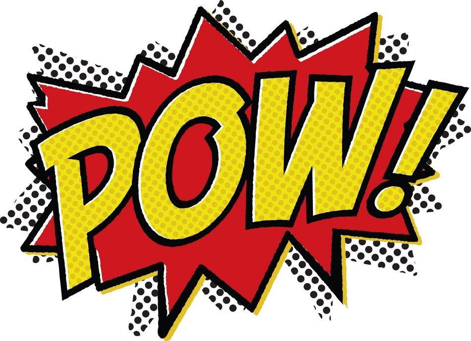 sound of a blow or explosion Pow
