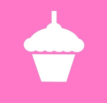 Cupcake With Candle Clip Art