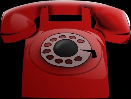 Telefone De Disco Vermelho Vetor Clip Art