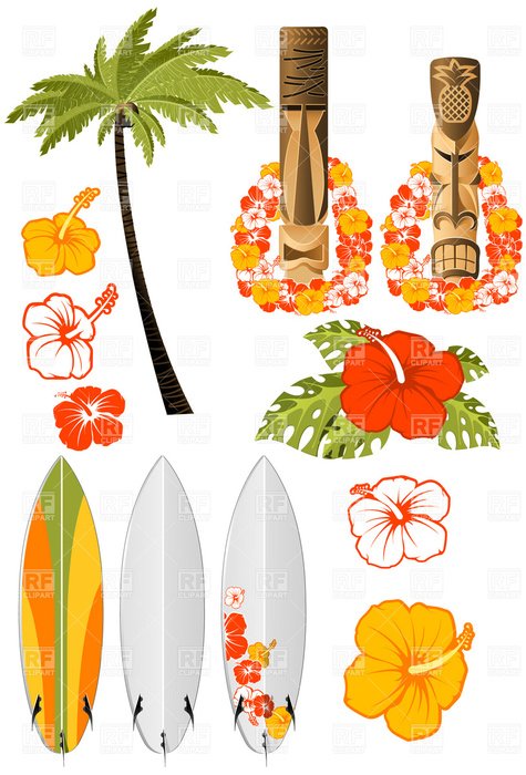 Hawaiian Clip Art Surfboards