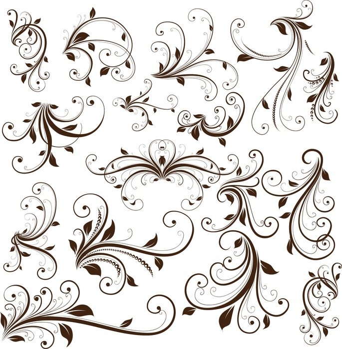 graphics with swirls