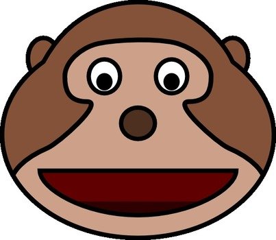 Cartoon Monkey Head N2