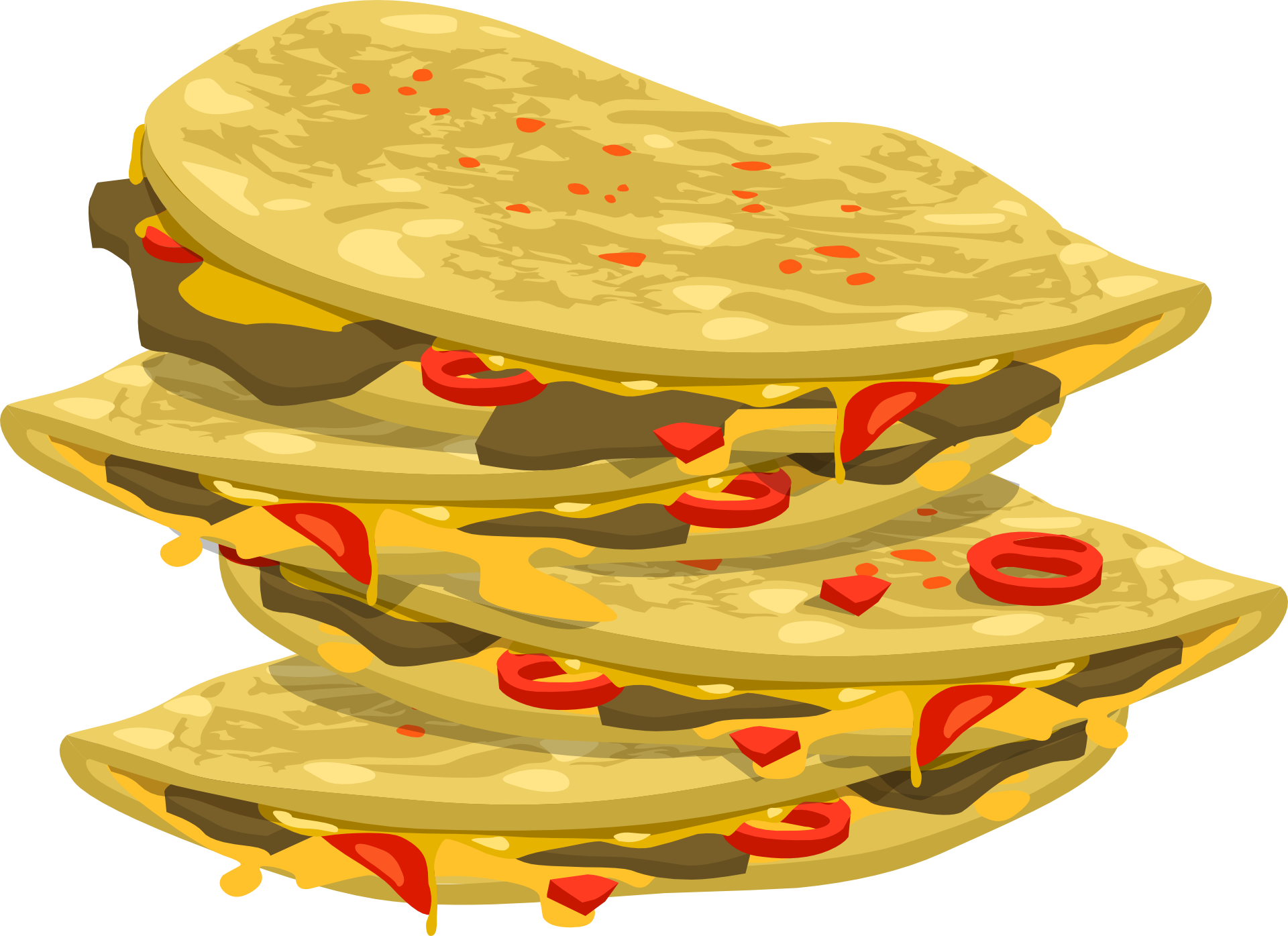 Drawing of quesadilla foods of mexican cuisine free image download
