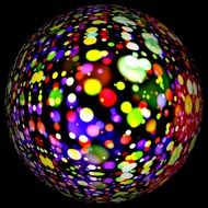 disco ball black color