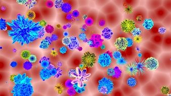 viruses abstract background color