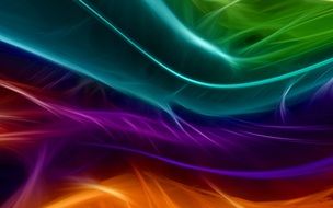 background with swinging colorful waves