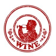 wine stamp seal old retro drink