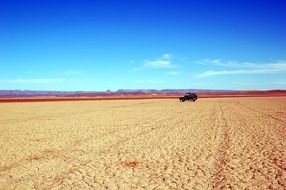 car in the desert of Morocco