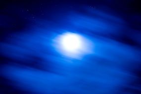 moon blue sky background star