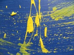 painting art artwork blue yellow