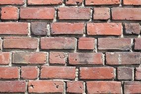 bricks background red