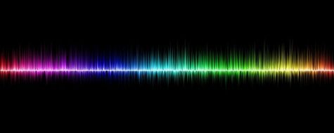 background rainbow sound wave