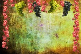 grapes wine autumn background