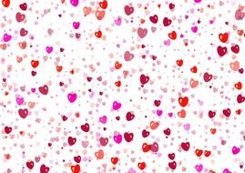 colored hearts on a white background