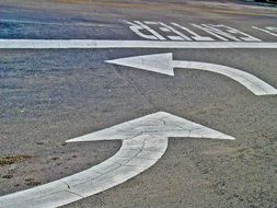 arrows road street asphalt