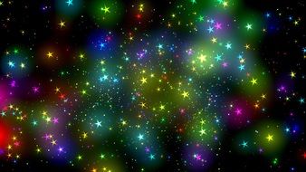 star color lights background 3d