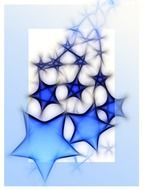 star christmas blue greeting card