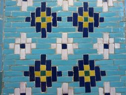 turquoise uzbekistan mosaic pattern