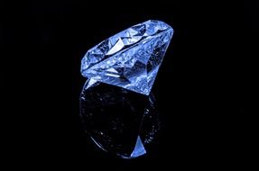 diamond on a black background