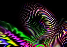 wave lines of rainbow colors