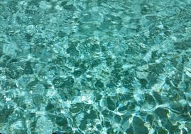 transparent turquoise water