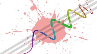 splatter background spiral rainbow