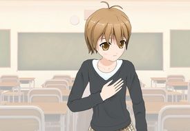 anime girl in a classroom