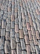 cobblestone pavement close-up