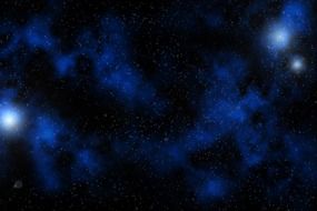 milky way stars starfield blue