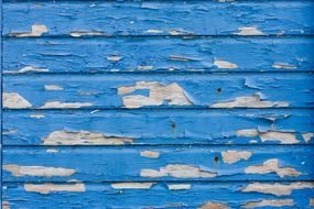 peeling flaking paint blue wood
